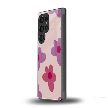 Floral Purple samsung galaxy s25 ultra mobile cover | shockproof glass phone case
