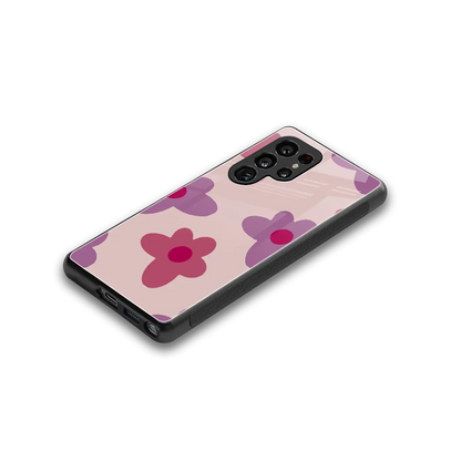 Floral Purple stylish phone case for samsung galaxy s26 ultra | glossy glass and slim fit