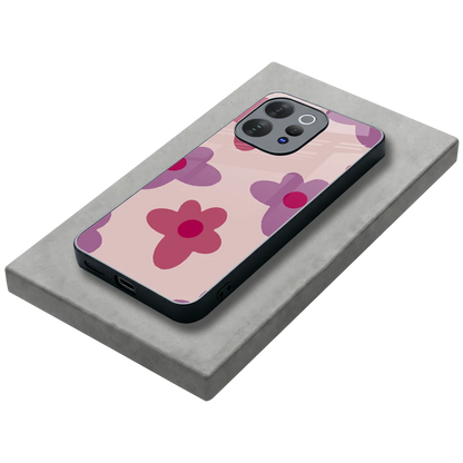 Floral Purple stylish phone case for vivo v70 elite | glossy glass and slim fit