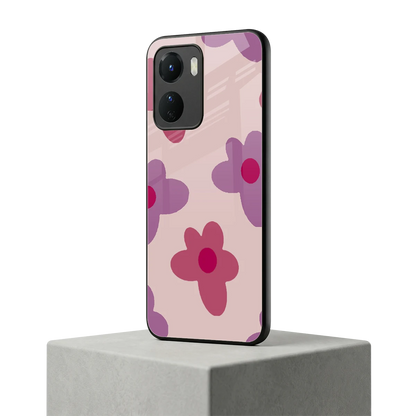 Floral Purple vivo y16 mobile cover | shockproof glass phone case