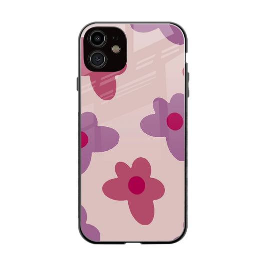 Floral Purple back phone cover | glass case for iphone 12
