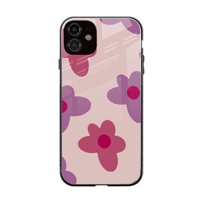 Floral Purple back phone cover | glass case for iphone 11