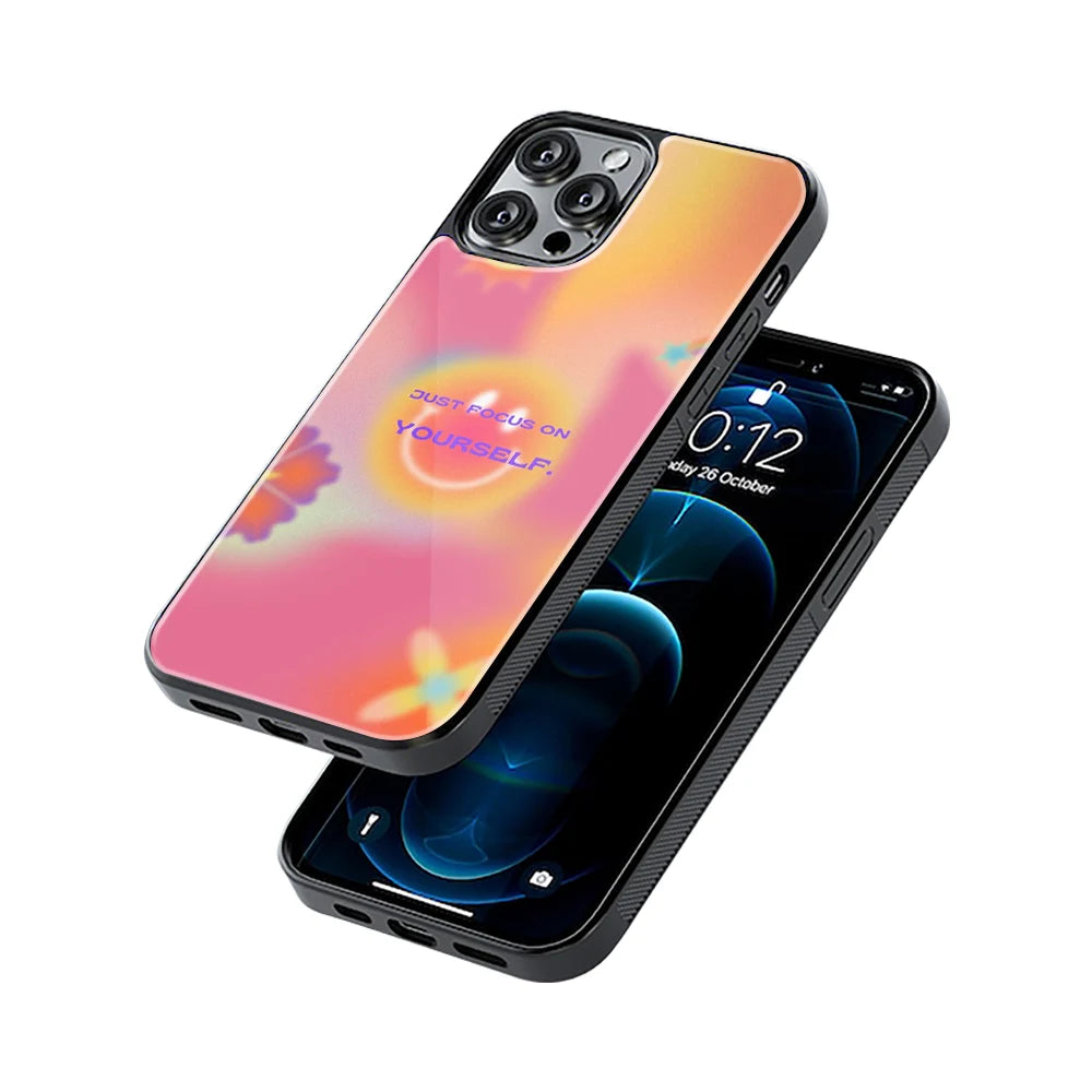 Protective Glass Back Phone Case Compatible with iPhone, Samsung, OnePlus, Pixel & More