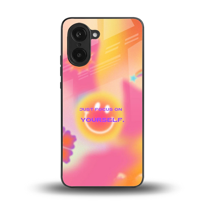 Focus On Yourself back phone cover | glass case for oneplus nord ce5 5g