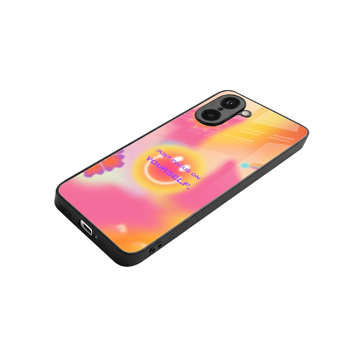 Focus On Yourself stylish phone case for oneplus nord ce5 5g | glossy glass and slim fit
