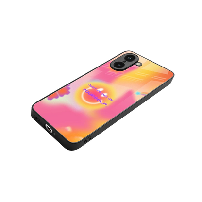 Focus On Yourself stylish phone case for oneplus nord ce5 5g | glossy glass and slim fit