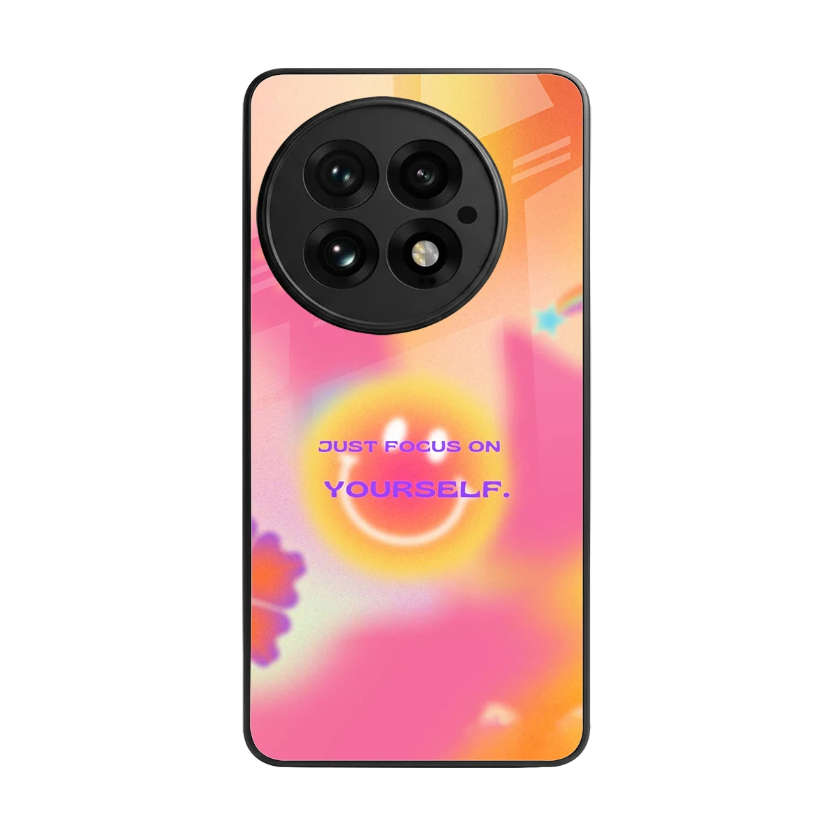 Focus On Yourself back phone cover | glass case for oneplus 13