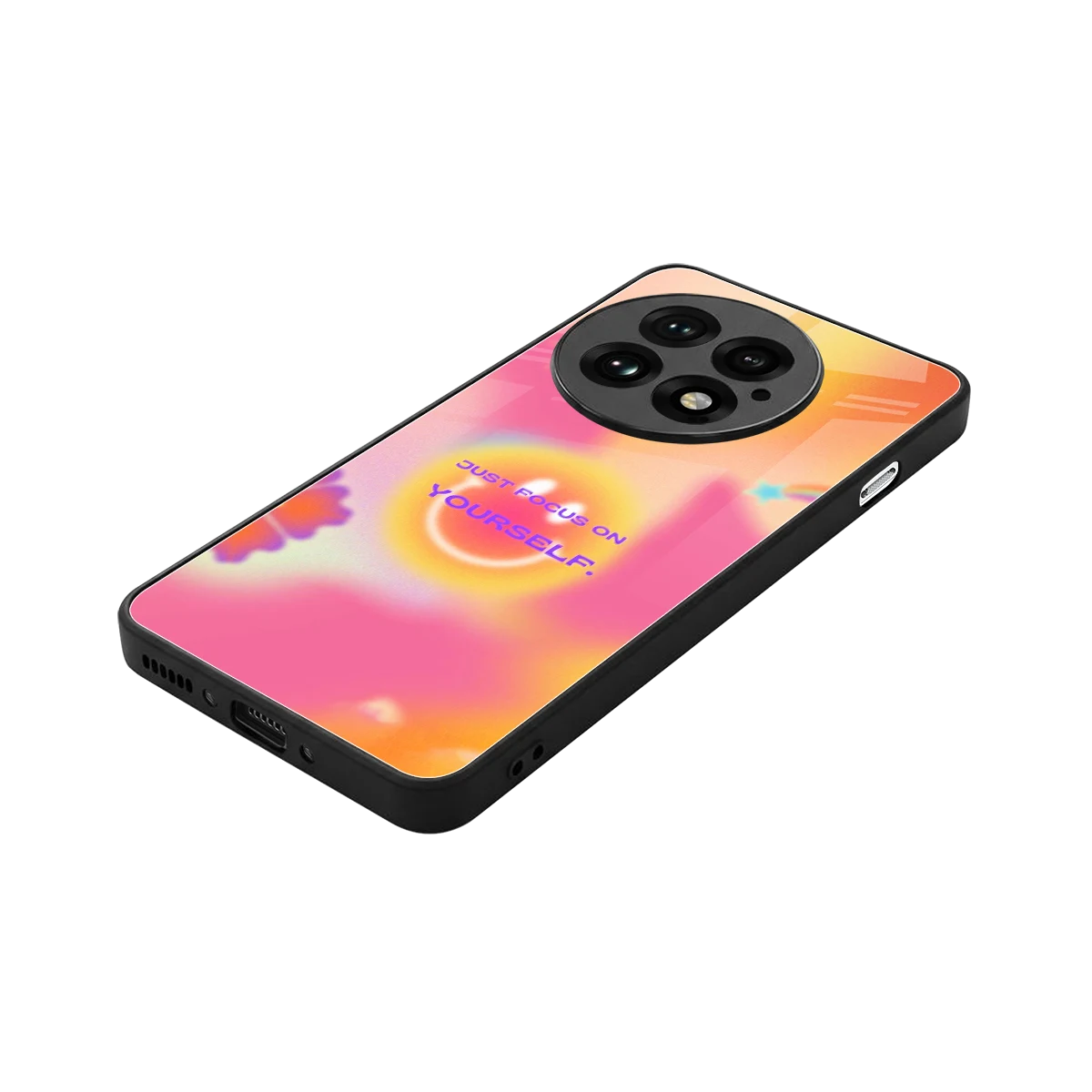 Focus On Yourself stylish phone case for oneplus 13 | glossy glass and slim fit