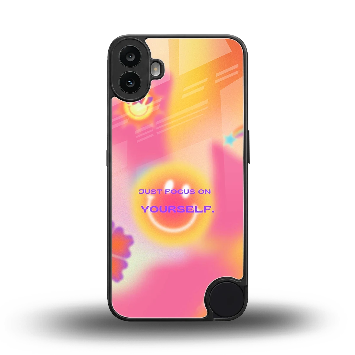 Focus On Yourself back phone cover | glass case for cmf nothing phone 1