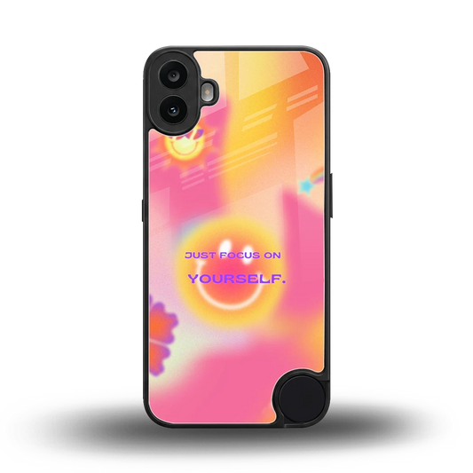 Focus On Yourself back phone cover | glass case for cmf nothing phone 1