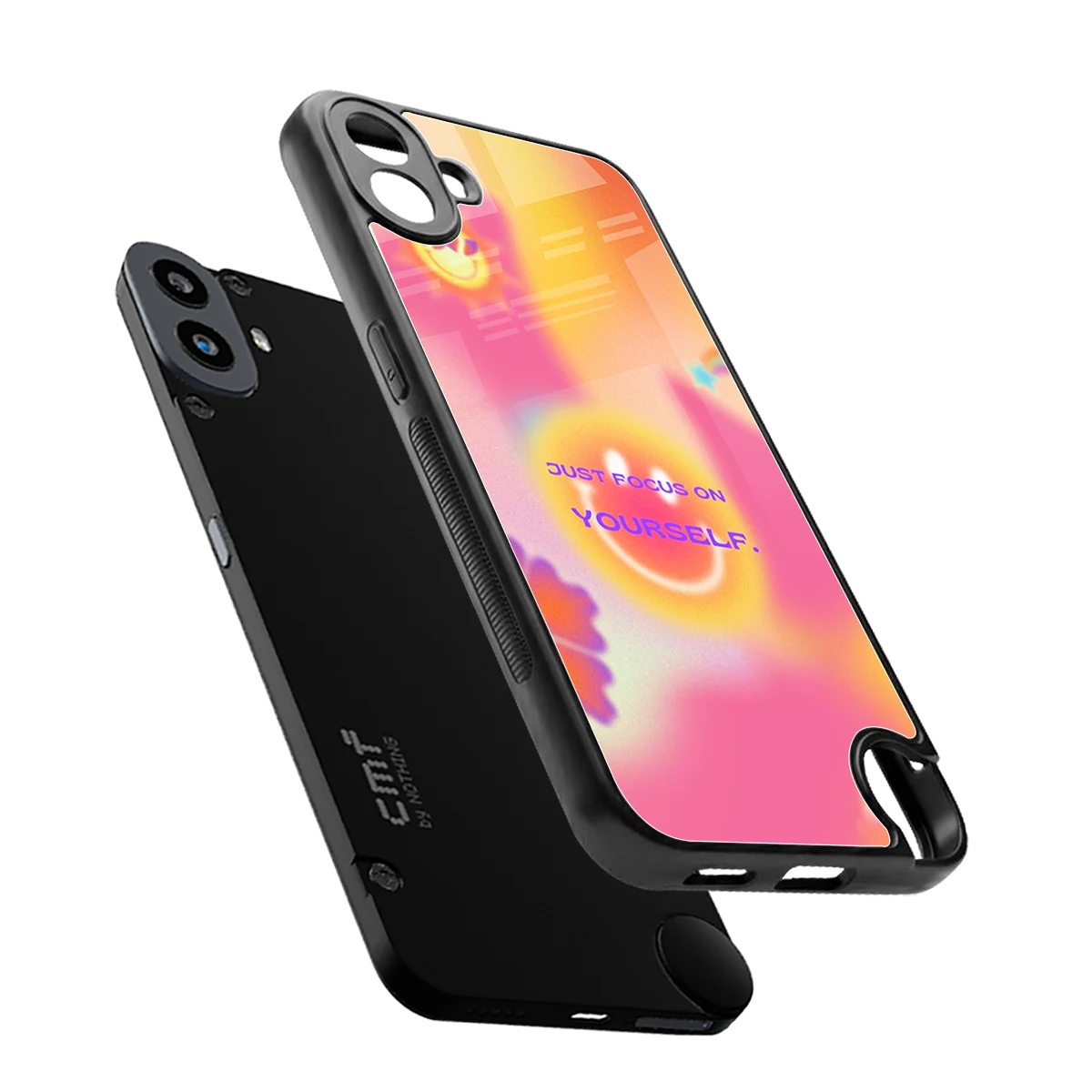 Focus On Yourself sleek cmf nothing phone 1 cover with tempered glass back and TPU edges