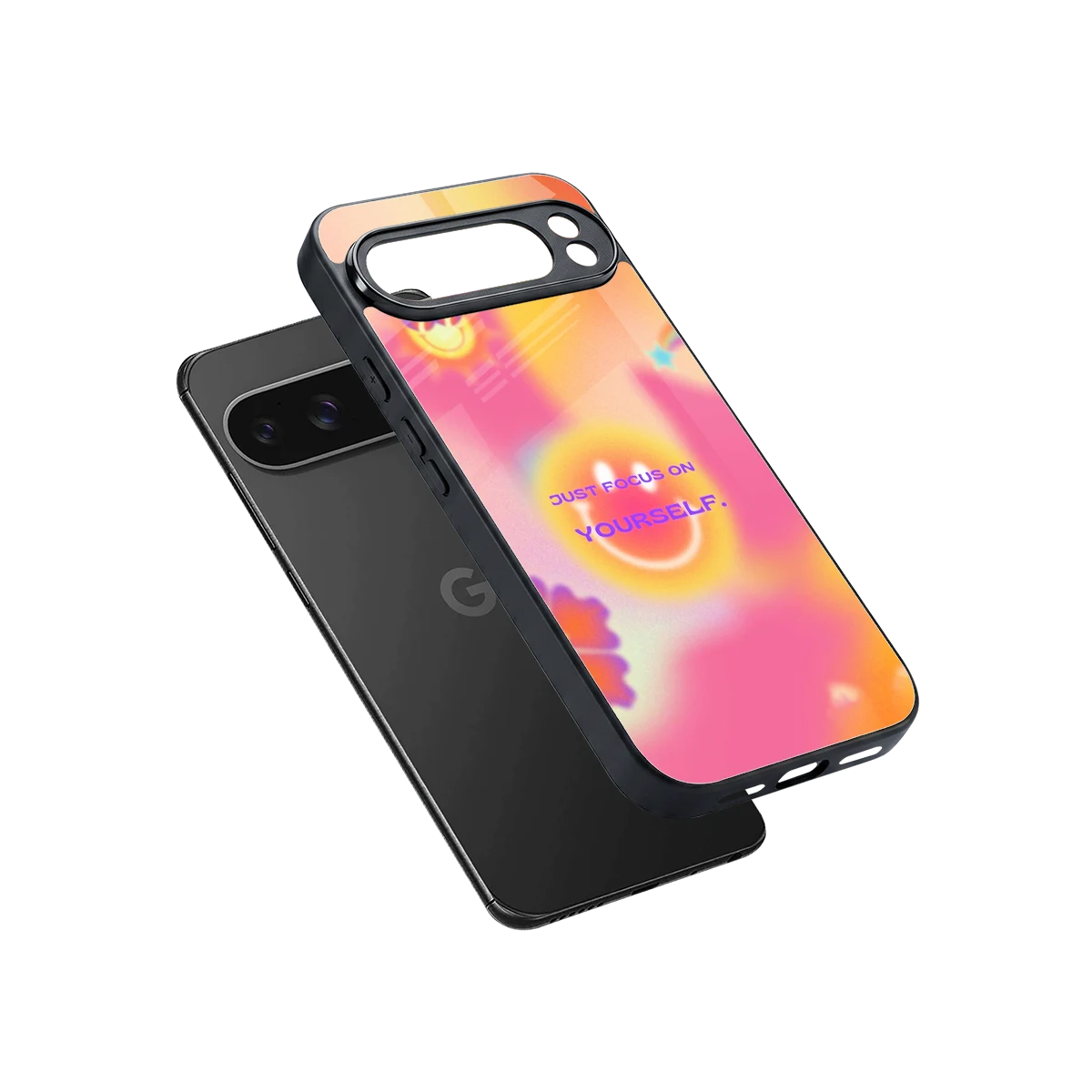 Focus On Yourself sleek google pixel 10 pro xl cover with tempered glass back and TPU edges