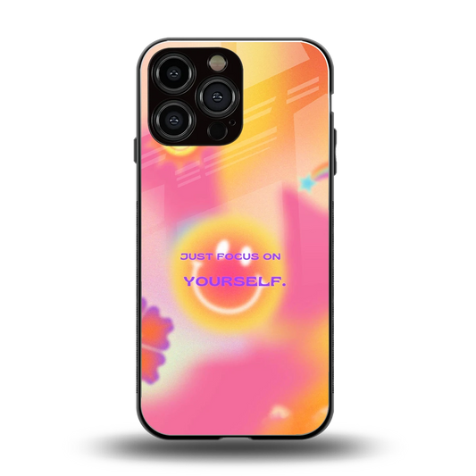 Focus On Yourself back phone cover | glass case for iphone 13 pro max
