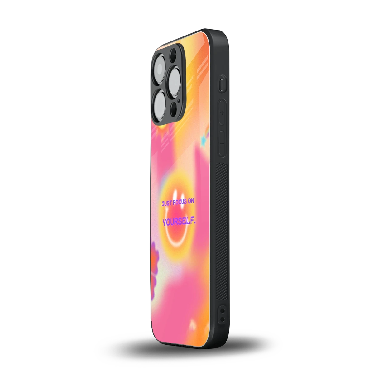 Focus On Yourself iphone 13 pro mobile cover | shockproof glass phone case