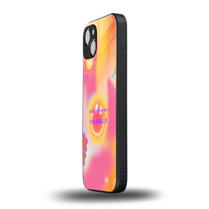 Focus On Yourself iphone 13 mobile cover | shockproof glass phone case