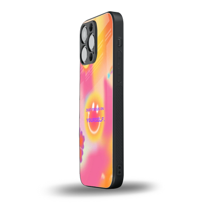 Focus On Yourself iphone 15 pro max mobile cover | shockproof glass phone case
