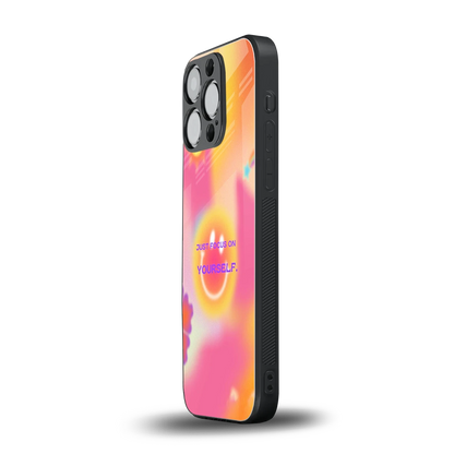 Focus On Yourself iphone 16 pro mobile cover | shockproof glass phone case