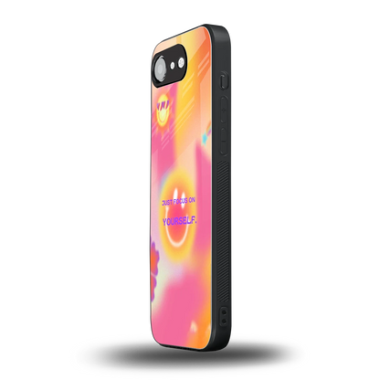 Focus On Yourself iphone 16e mobile cover | shockproof glass phone case