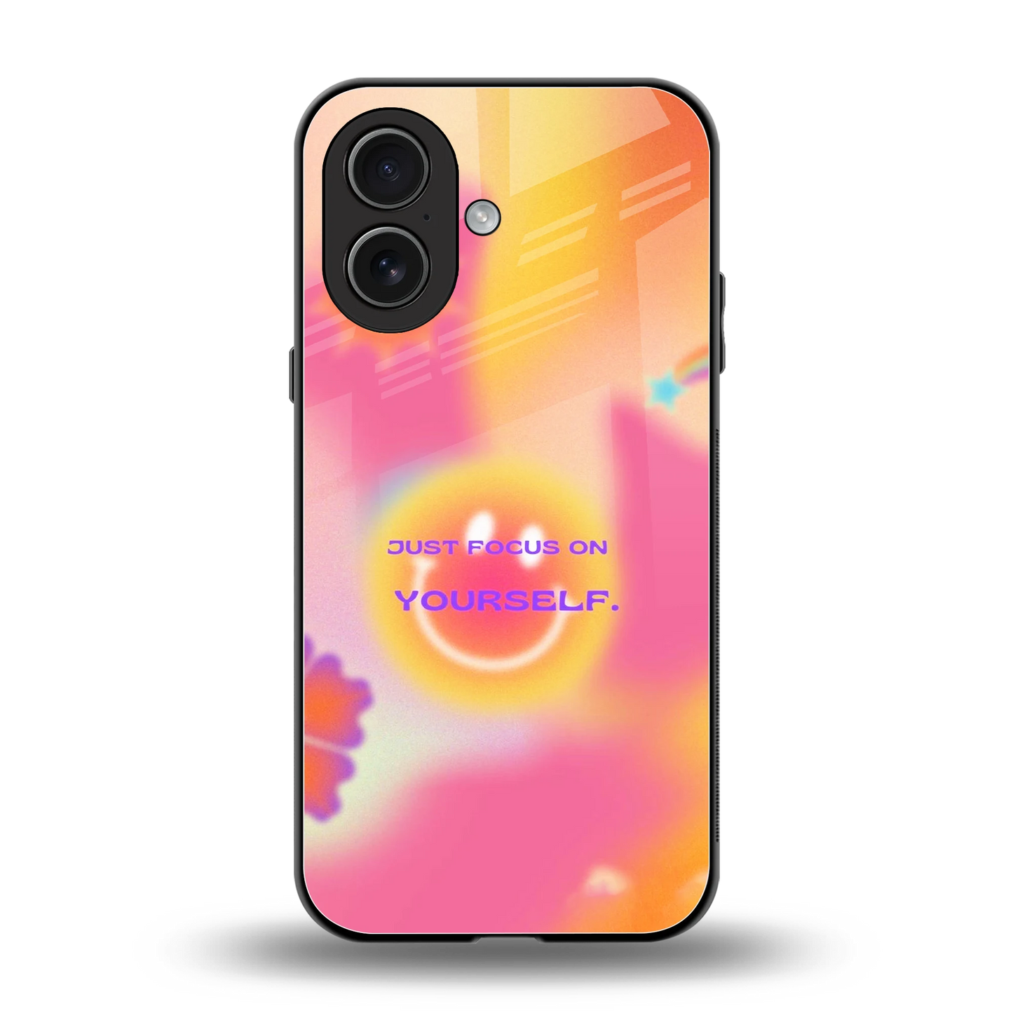 Focus On Yourself back phone cover | glass case for iphone 17