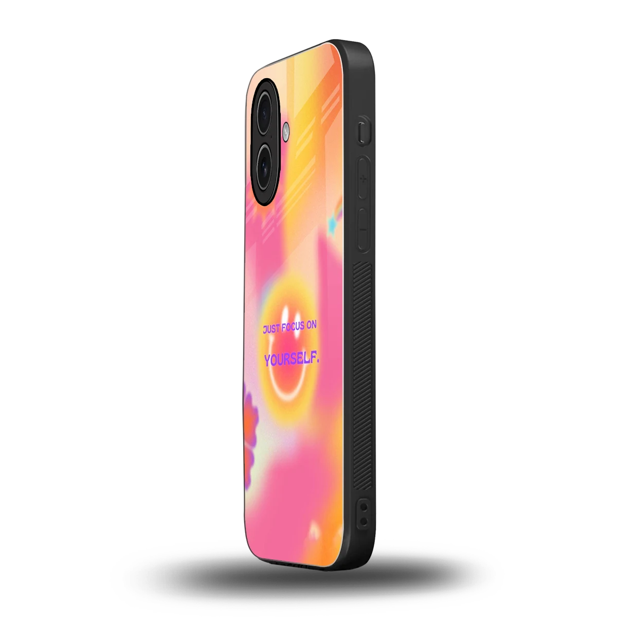 Focus On Yourself iphone 17 mobile cover | shockproof glass phone case