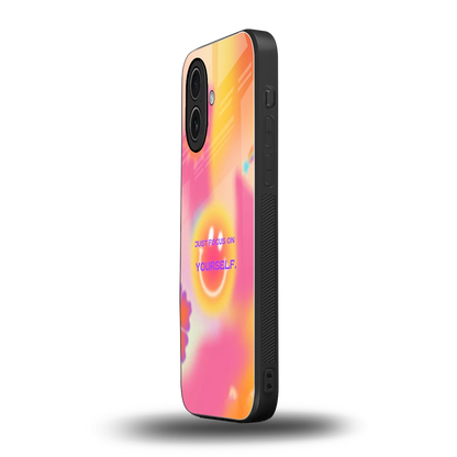 Focus On Yourself iphone 17 mobile cover | shockproof glass phone case