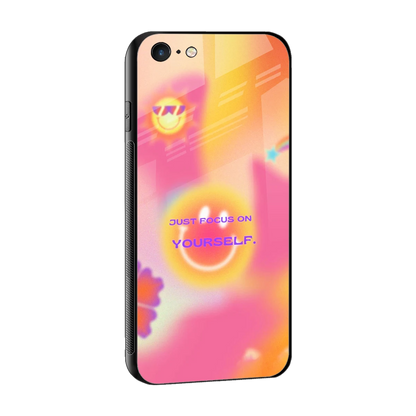 Focus On Yourself sleek iphone 6s cover with tempered glass back and TPU edges