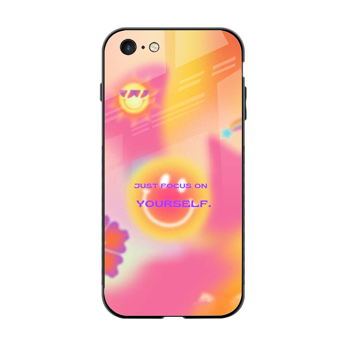 Focus On Yourself back phone cover | glass case for iphone 6s plus