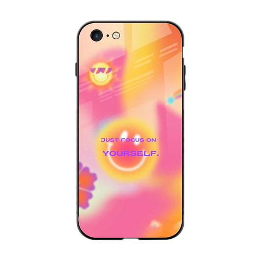 Focus On Yourself back phone cover | glass case for iphone 6s plus