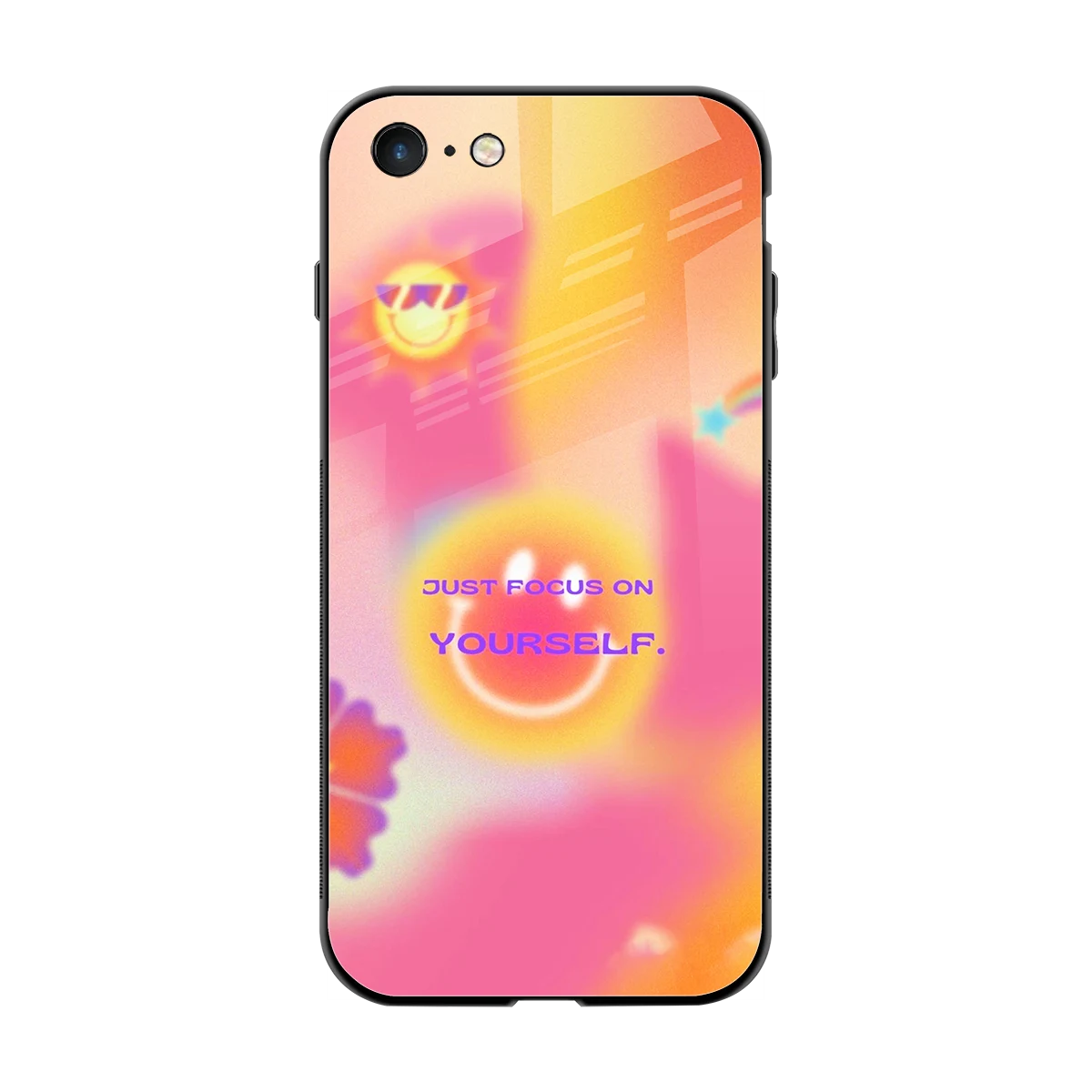 Focus On Yourself back phone cover | glass case for iphone 7