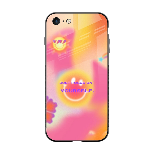 Focus On Yourself back phone cover | glass case for iphone 8