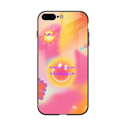 Focus On Yourself back phone cover | glass case for iphone 7 plus