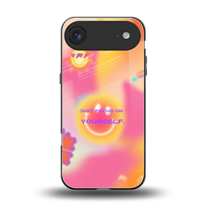 Focus On Yourself back phone cover | glass case for iphone air