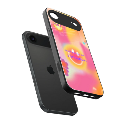 Focus On Yourself sleek iphone air cover with tempered glass back and TPU edges