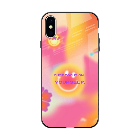 Focus On Yourself back phone cover | glass case for iphone x