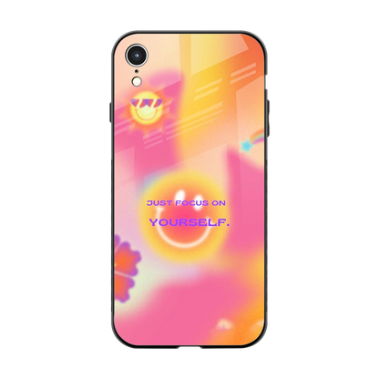 Focus On Yourself back phone cover | glass case for iphone xr