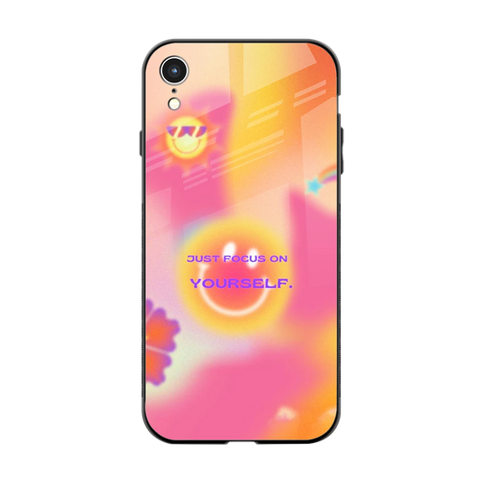 Focus On Yourself back phone cover | glass case for iphone xr