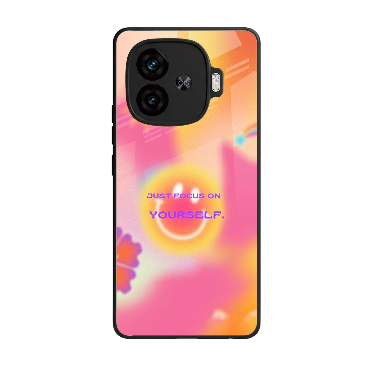 Focus On Yourself back phone cover | glass case for iqoo neo 10r 5g