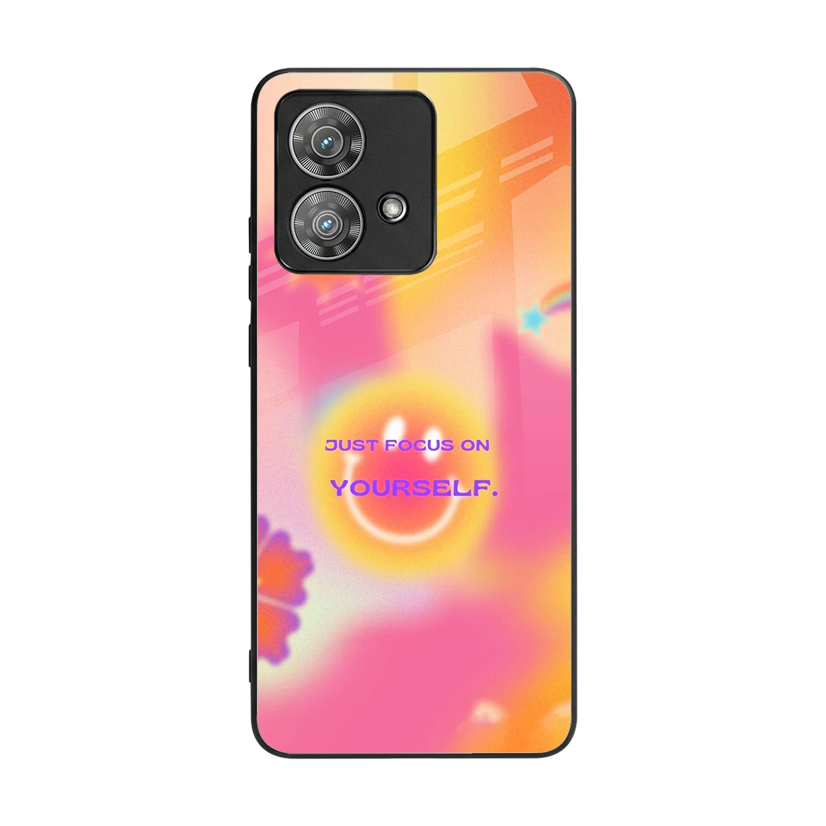 Focus On Yourself back phone cover | glass case for motorola edge 40 neo 5g