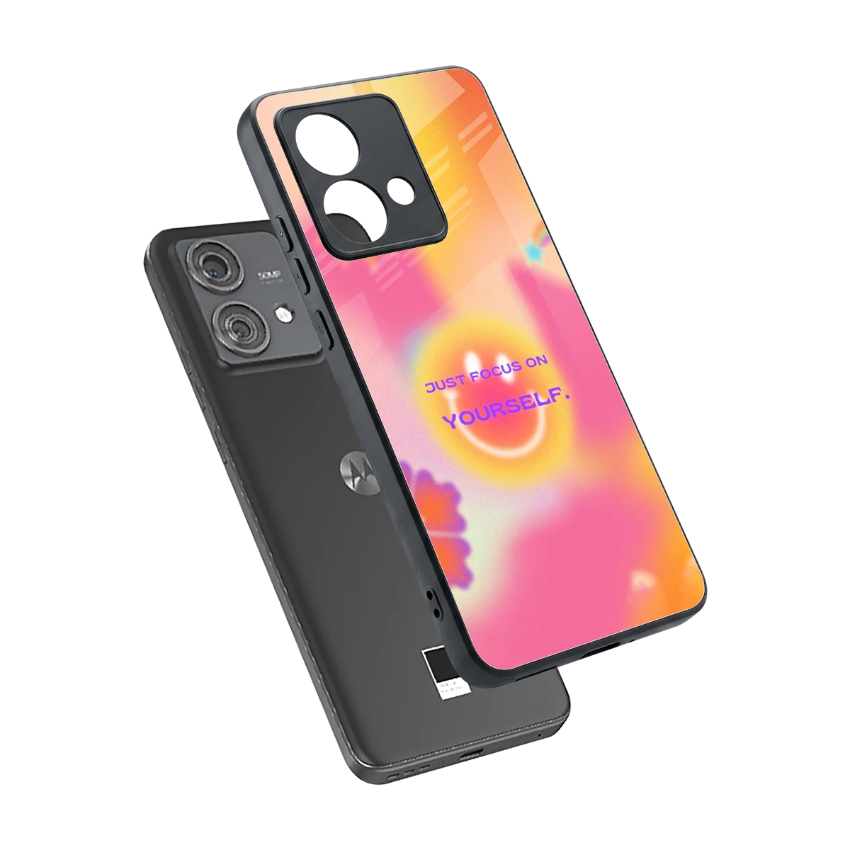 Focus On Yourself sleek motorola edge 40 neo 5g cover with tempered glass back and TPU edges
