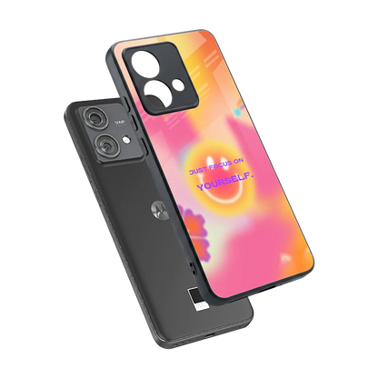 Focus On Yourself sleek motorola edge 40 neo 5g cover with tempered glass back and TPU edges