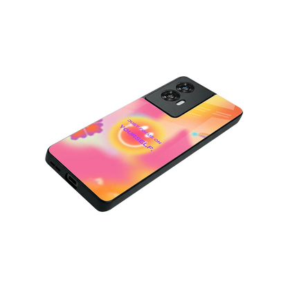 Focus On Yourself stylish phone case for motorola edge 50 fusion | glossy glass and slim fit