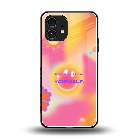 Focus On Yourself back phone cover | glass case for nothing phone 1
