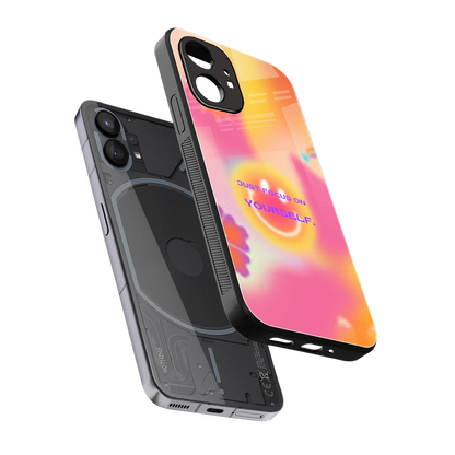 Focus On Yourself sleek nothing phone 1 cover with tempered glass back and TPU edges