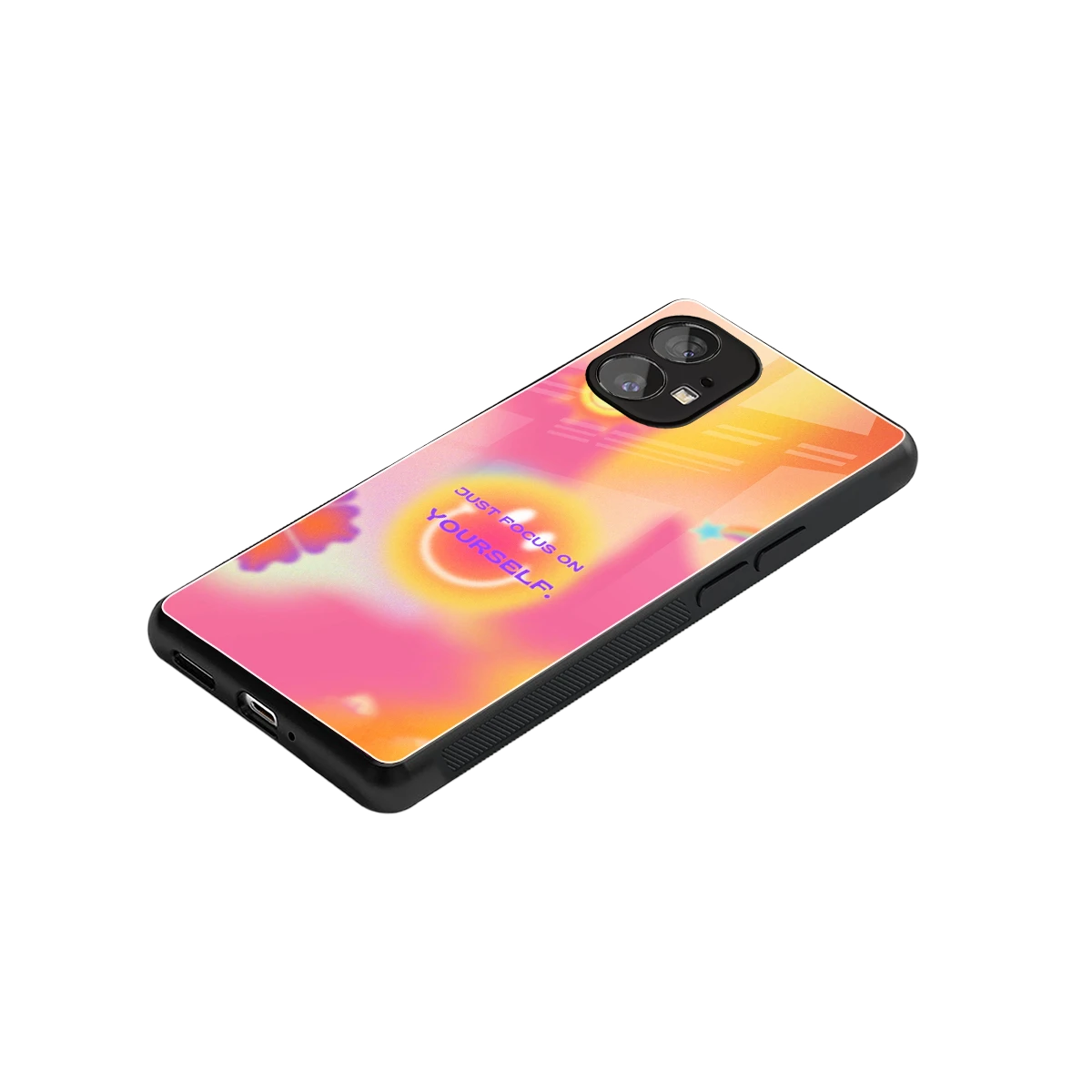 Focus On Yourself stylish phone case for nothing phone 1 | glossy glass and slim fit