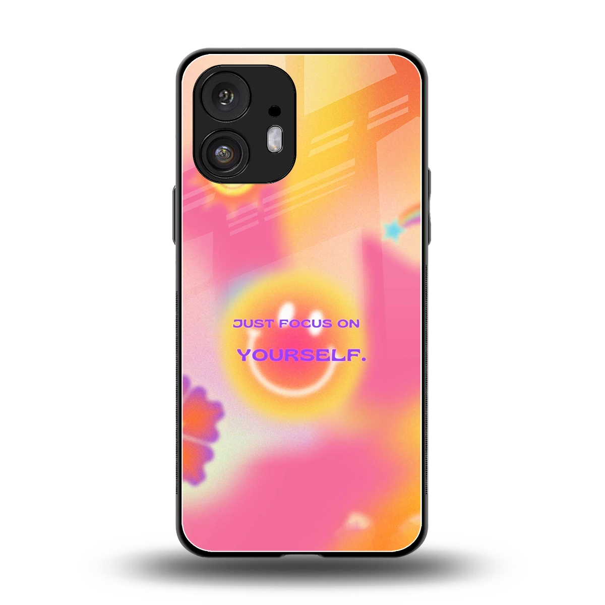 Focus On Yourself back phone cover | glass case for nothing phone 2