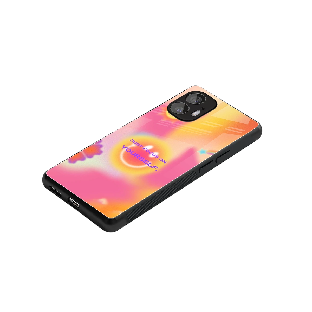 Focus On Yourself stylish phone case for nothing phone 2 | glossy glass and slim fit