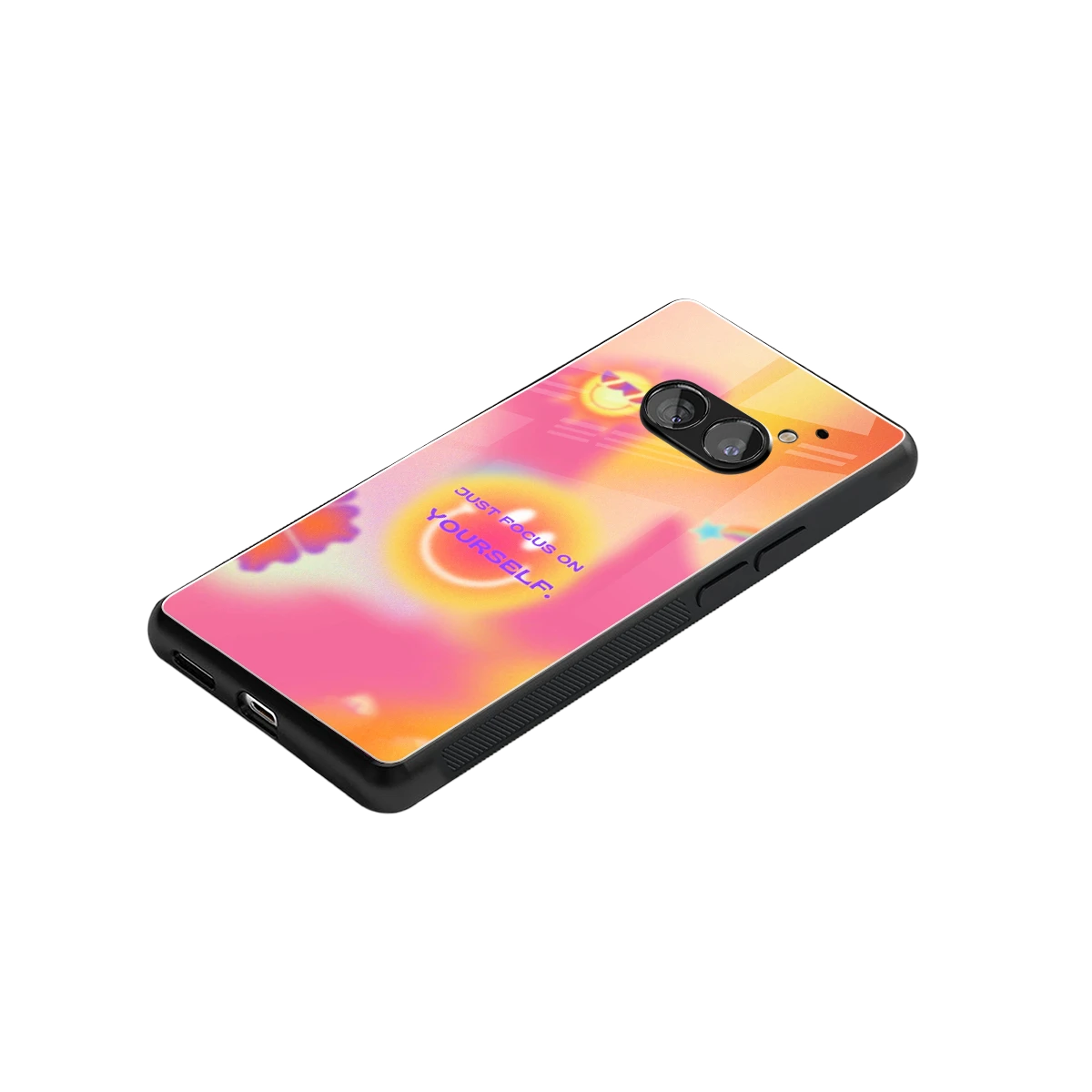 Focus On Yourself stylish phone case for nothing phone 2a | glossy glass and slim fit