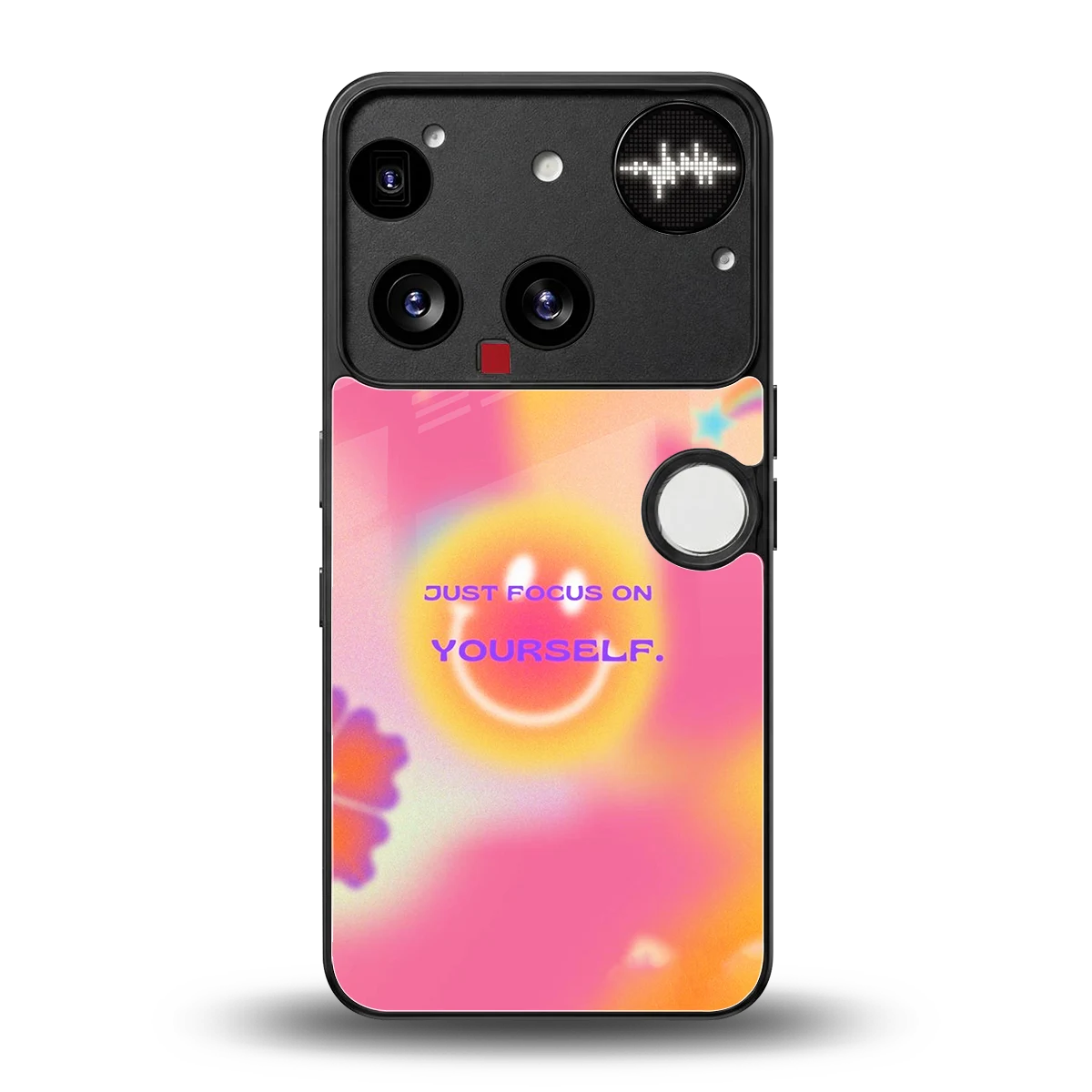 Focus On Yourself back phone cover | glass case for nothing phone 3