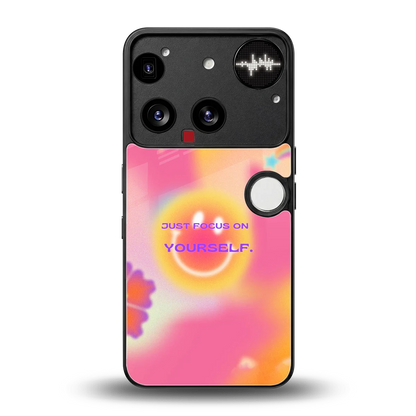 Focus On Yourself back phone cover | glass case for nothing phone 3