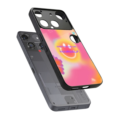 Focus On Yourself sleek nothing phone 3 cover with tempered glass back and TPU edges